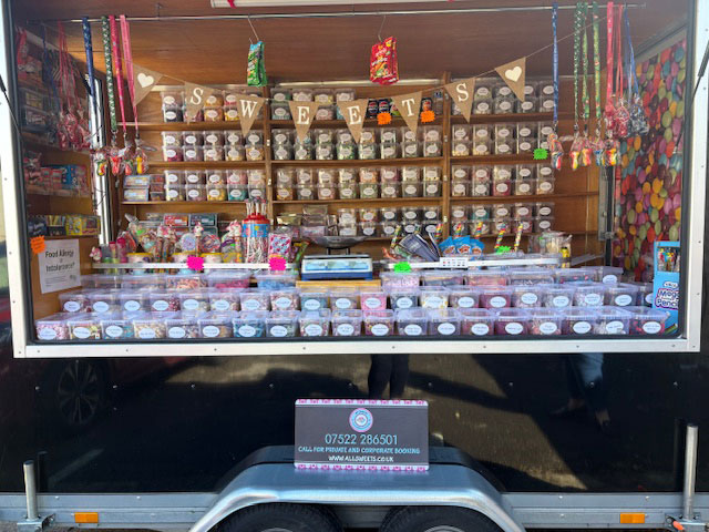 All sweets Trailor to hire for events